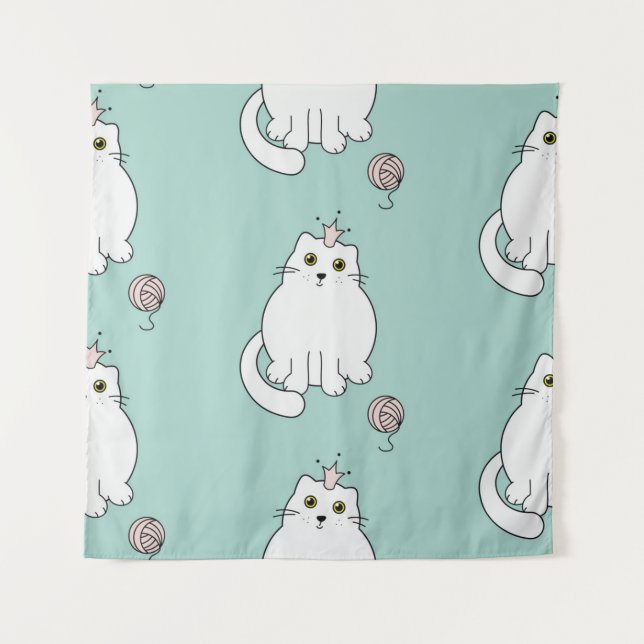 Tapiz Patrón de gato (Anverso)