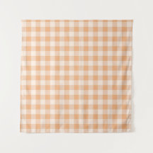 Patrón de Gingham de Peach White Checkered