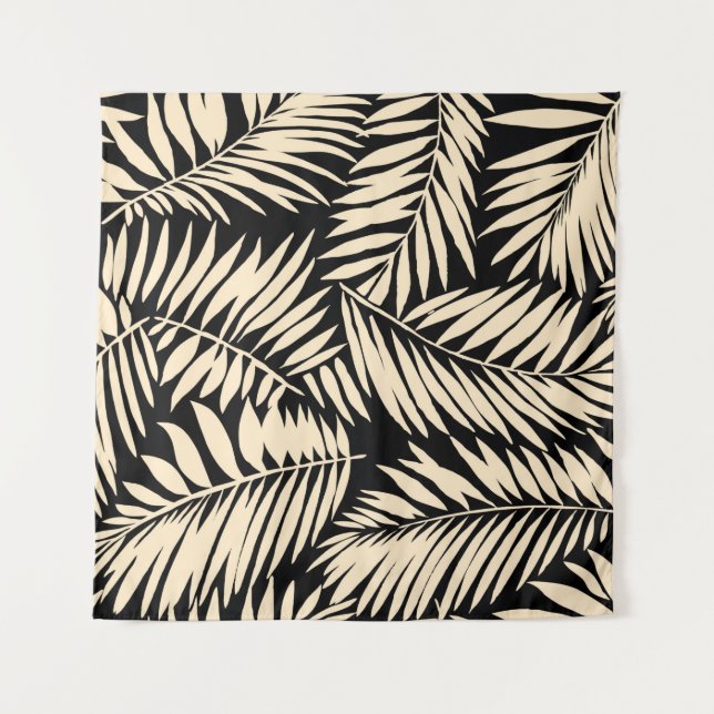 Tapiz Patrón de hojas de palma sin foco en  (Anverso)