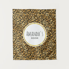 Tapiz Patrón de impresión de leopardo salvaje y exótico