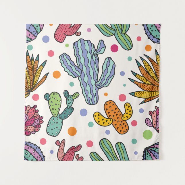 Tapiz Patrón de infiltración de cactus (Anverso)