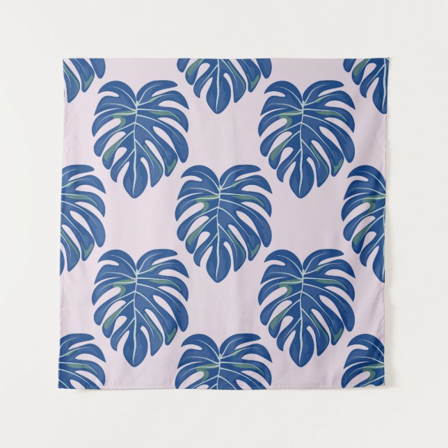 Tapiz Patrón de las hojas tropicales de moda sin foco (Anverso)
