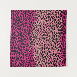 Tapiz Patrón de leopardo rosa animal textil de fabricaci