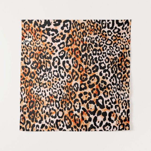 Tapiz Patrón de leopardo sin costuras, impresión de anim (Anverso)