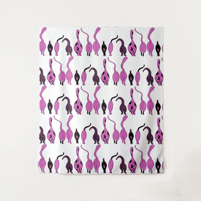 Tapiz Patrón de manchas púrpuras de gato (Anverso)