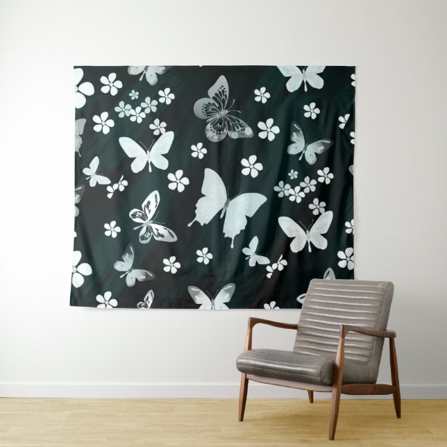 Tapiz Patrón de mariposa 14 (In situ (horizontal))
