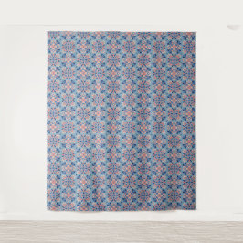 Tapiz Patrón de mosaico azul polvoriento