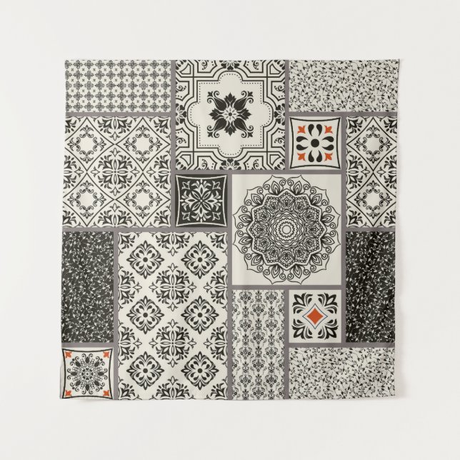 Tapiz Patrón de mosaico de la alfombra mallónica islámic (Anverso)