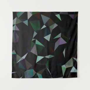 Tapiz Patrón de mosaico del triángulo negro oscuro. Geom