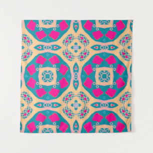 Tapiz Patrón de mosaico tradicional, peruano