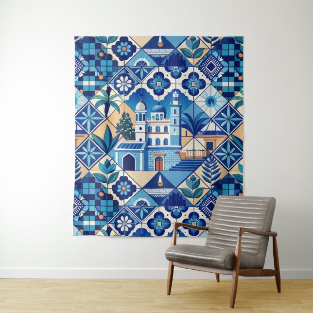 Tapiz Patrón de mosaicos de Azulejo (In situ)