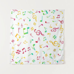 Tapiz Patrón de notas musicales