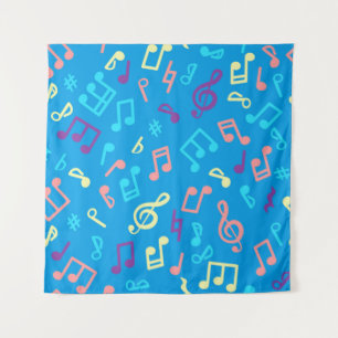 Tapiz Patrón de notas musicales