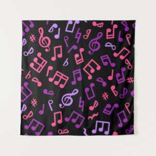 Tapiz Patrón de notas musicales