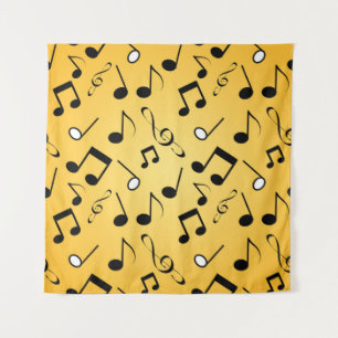Tapiz Patrón de notas musicales