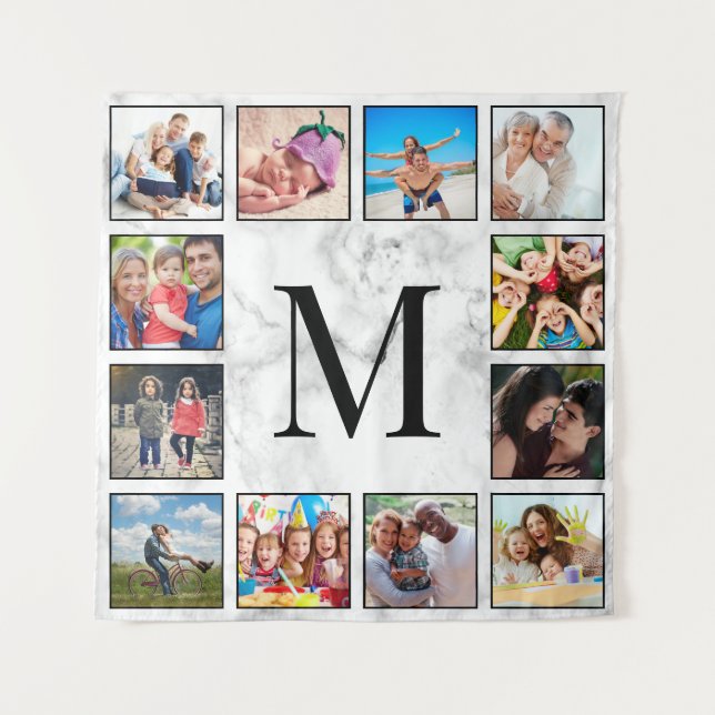 Tapiz Patrón de Piedra de Mármol Blanco (Anverso)