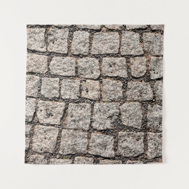 Tapiz Patrón de piedra empedrada vieja en el abstracto c (Anverso)