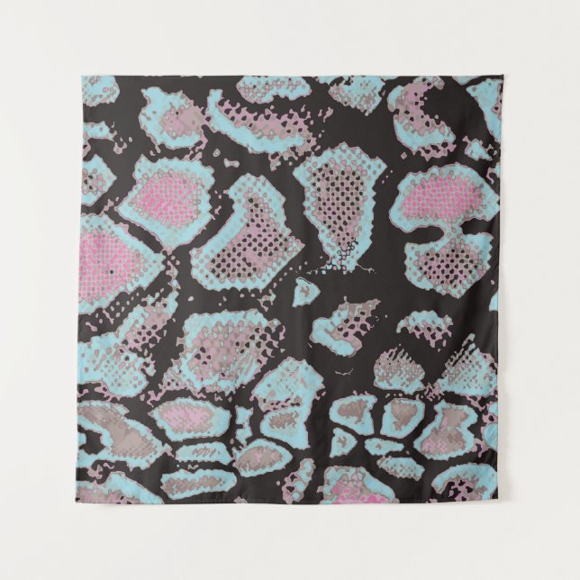 Tapiz Patrón de piel animal, diseño vintage. (Anverso)