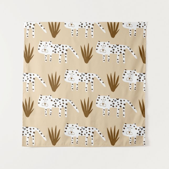 Tapiz Patrón de piel de leopardo (Anverso)