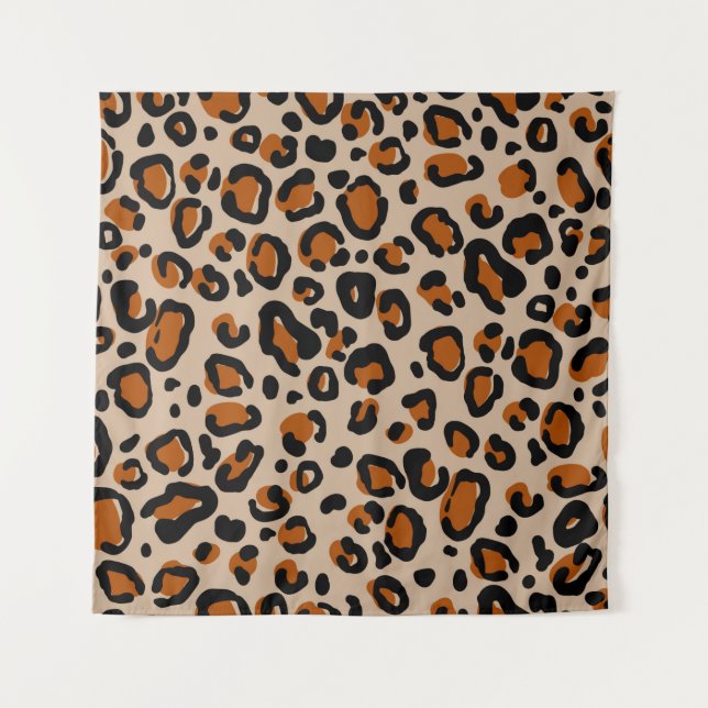 Tapiz Patrón de piel de leopardo (Anverso)