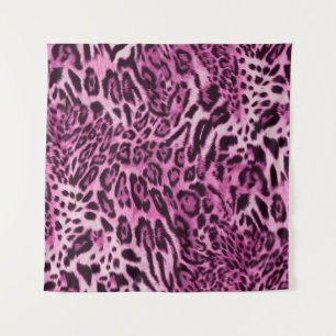 Tapiz patrón de piel de leopardo de peluca abstracto