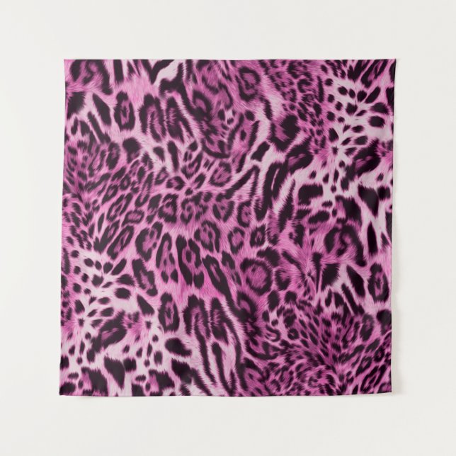 Tapiz patrón de piel de leopardo de peluca abstracto (Anverso)