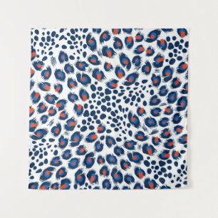 Tapiz Patrón de piel de leopardo sin foco. Vintage. 