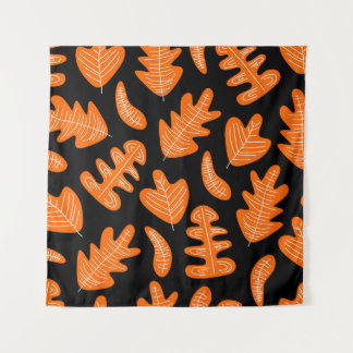 Tapiz Patrón de plantas exóticas de hojas de cosecha