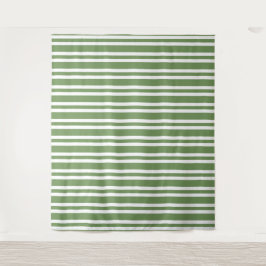 Tapiz Patrón de Rayas Blancas y Verdes