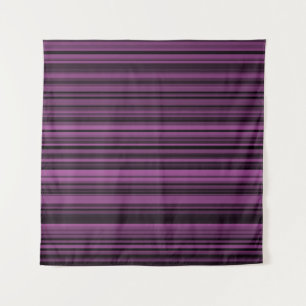 Tapiz Patrón de rayas negras moradas