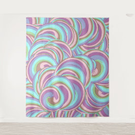 Tapiz Patrón de remolinos multicolor