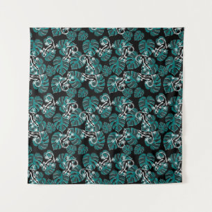 Tapiz Patrón de salamandra y hoja verde