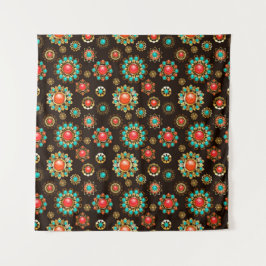 Tapiz Patrón de Seamless Brooches Étnicos