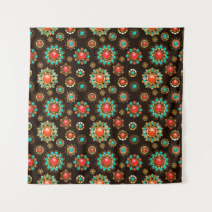 Tapiz Patrón de Seamless Brooches Étnicos
