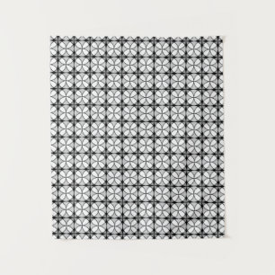 Tapiz Patrón de Shippo blanco y negro con clase