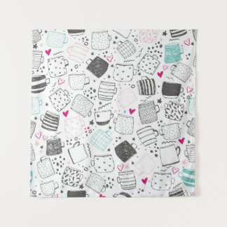 Tapiz Patrón de trapo dibujado a mano, diseño impecable.