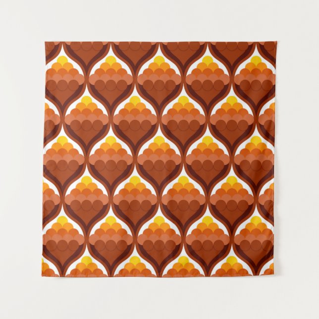 Tapiz patrón de victoria decorativo de formas orgánicas  (Anverso)