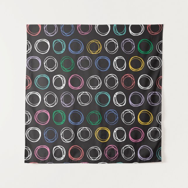 Tapiz Patrón dibujado a mano con líneas cepilladas sin c (Anverso)