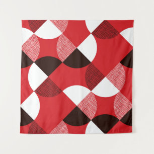 Tapiz Patrón dinámico diagonal texturizado rojo