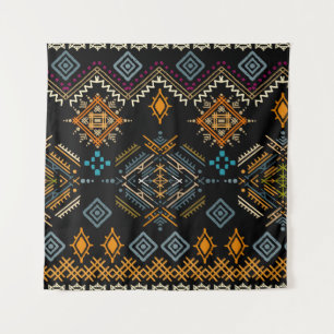 Tapiz Patrón étnico de ornamento boho sin foco