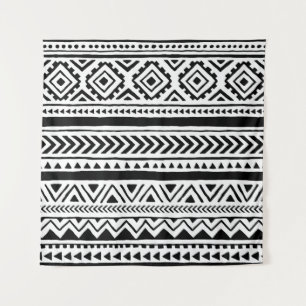 Tapiz Patrón étnico y tribal sin foco. Hecho a mano. Hor