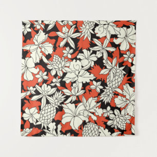 Tapiz Patrón exótico sin foco de flor tropical