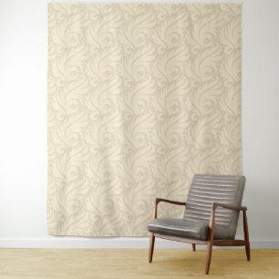 Tapiz Patrón floral beige suave
