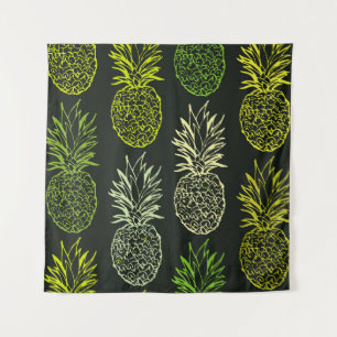 Tapiz Patrón floral de doodle dibujado a mano. Palm leav