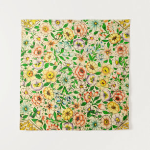 Tapiz Patrón floral indio tradicional