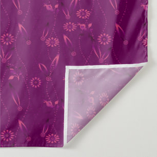 Tapiz Patrón floral liso retro burgundy