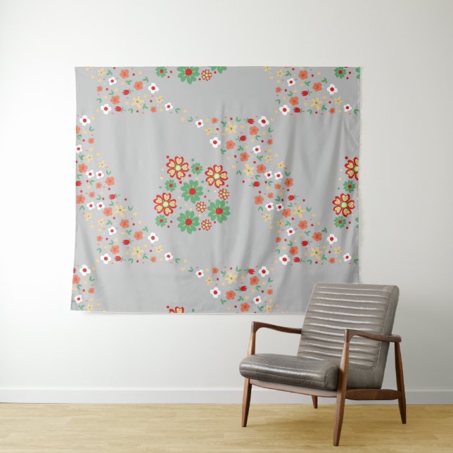 Tapiz Patrón Floral Moderno (In situ (horizontal))
