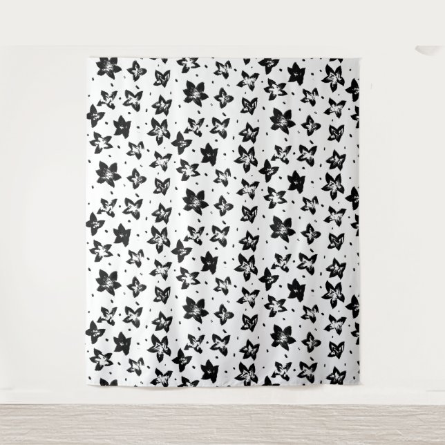 Tapiz Patrón floral reconstruido - Gótico acromático (Anverso)