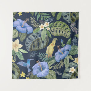 Tapiz Patrón floral sin foco a partir de agua pintada a