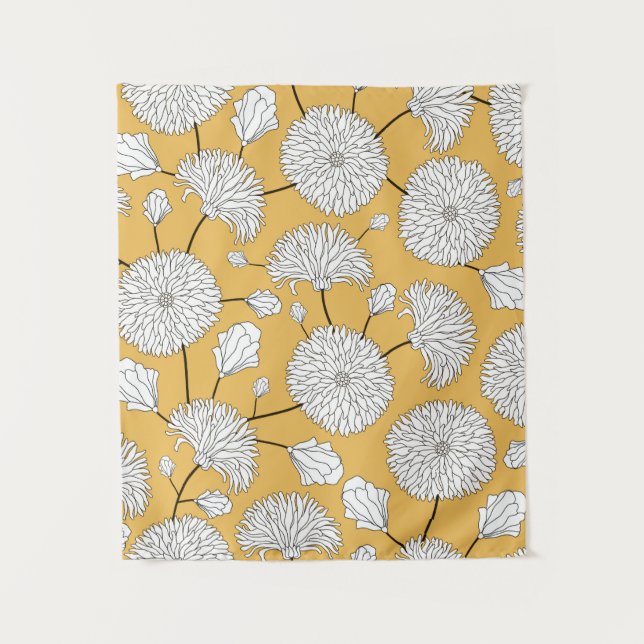 Tapiz Patrón floral sin foco. imprimir con flores. Texti (Anverso)